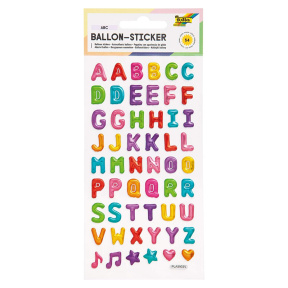 Autocolante cu efect de balon "Balloon", 21 bucăți, 9,5 x 17,5 cm, "Letters"