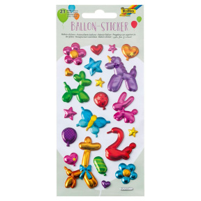 Autocolante cu efect de balon "Balloon", 21 bucăți, 9,5 x 17,5 cm, "Fun Fair"