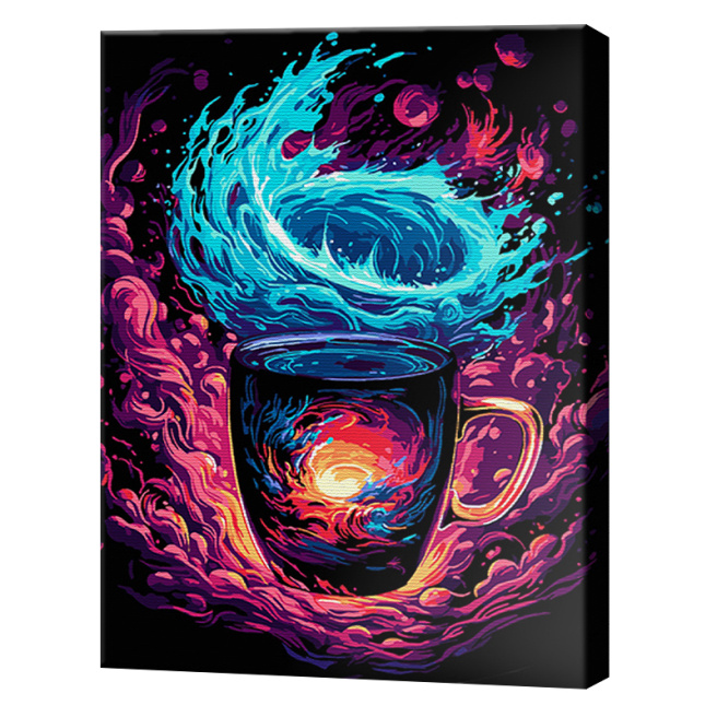 Ceașcă magică, 40x50 cm Black Eco, pictură pe numere