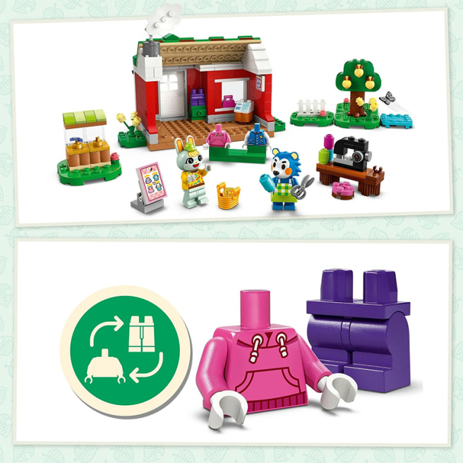 Constructor LEGO Animal Crossing Magazin de îmbrăcăminte Able Sisters