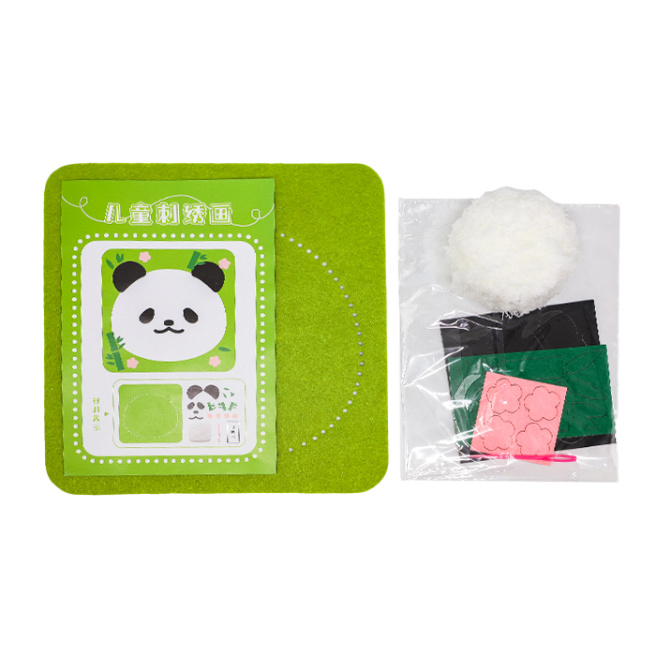 Set pentru creație cu fire, Panda-Pompon, 35x25 cm