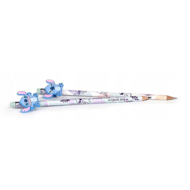 Creion Disney Fashion Stitch_2 HB, cu radieră, în blister (2 bucăți)