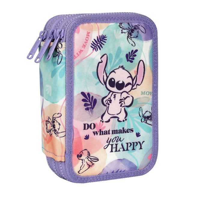 Penar pentru școală Disney Fashion Stitch, cu 3 secții, completat