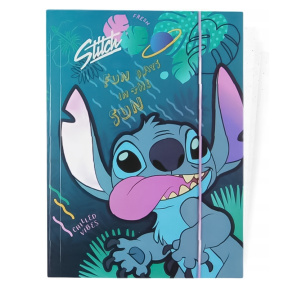 Папка картон А4 на резинках STITCH Fun days