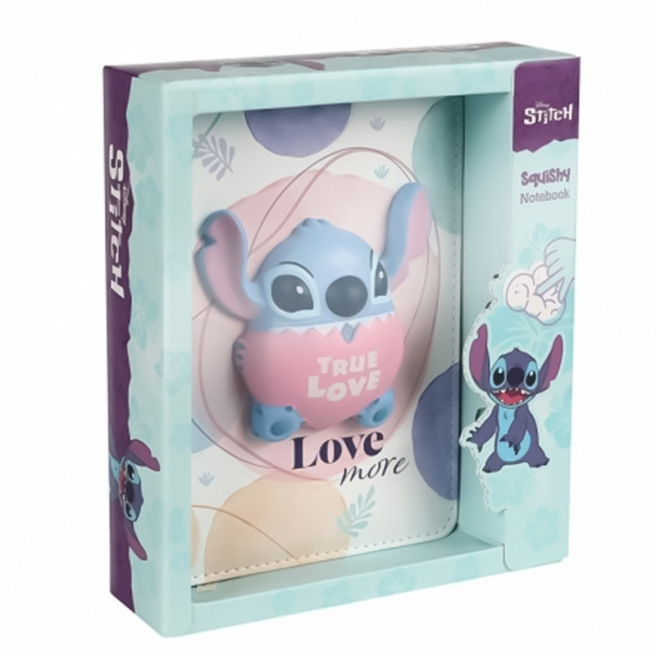 Carnet notițe B6 100 foi squishy, PU STITCH True Love