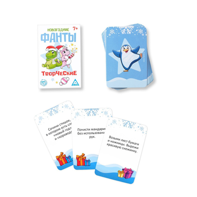 Joc de societate Anul Nou: pierderi creative, 20 de cărți, 7+