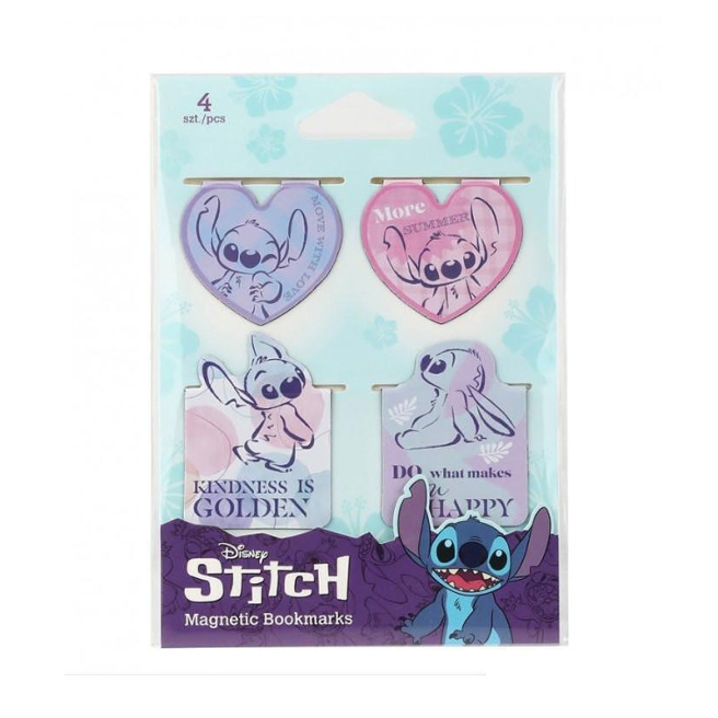 Semne de carte magnetice, 4 buc, Disney - Stitch, model 3