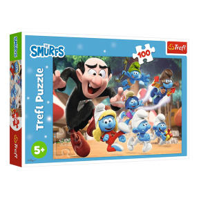 Puzzle "100" - Papa Smurfs lessons / The Smurfs