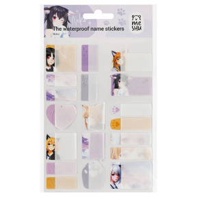 Etichete autocolante din hârtie MESHU "Neko", 11,5x20 cm