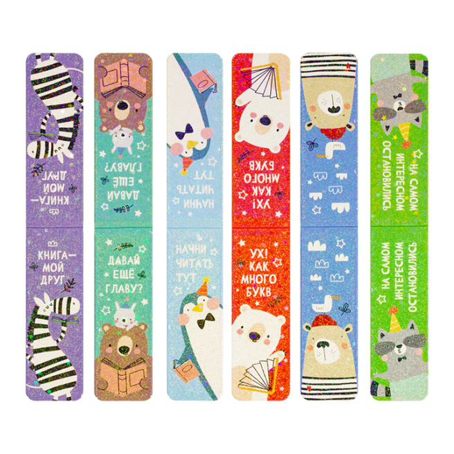 Semne de carte magnetice, 6 buc., MESHU "Book lovers"