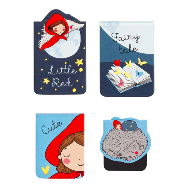 Набор закладок магнитных для книг, 4 шт., MESHU "Little red"