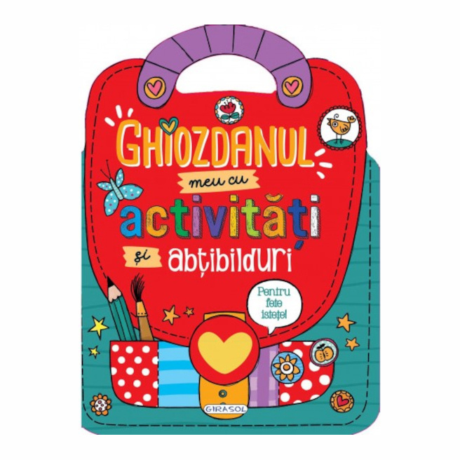 Ghiozdanul meu cu activități și abțibilduri pentru fete