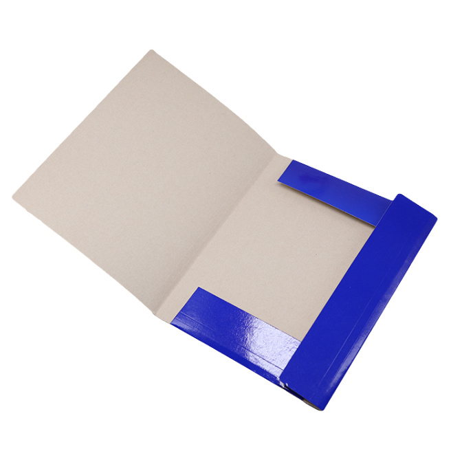 Mapă cu elastic A4, din carton, albastră