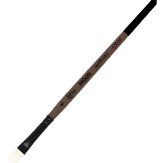 Pensulă plată sintetică MOON, 1203F06 ROSA Studio