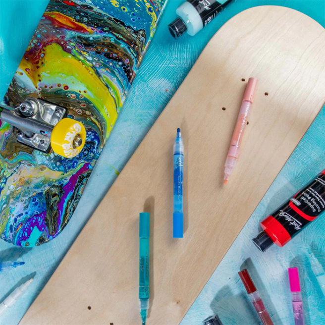 M.M. Placa de skateboard nefinisata Signature, 80 x 20 cm