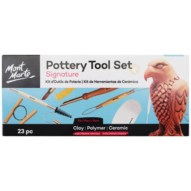 Set de unelte pentru lut Signature, 23 piese
