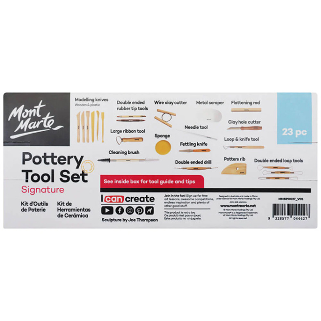 Set de unelte pentru lut Signature, 23 piese