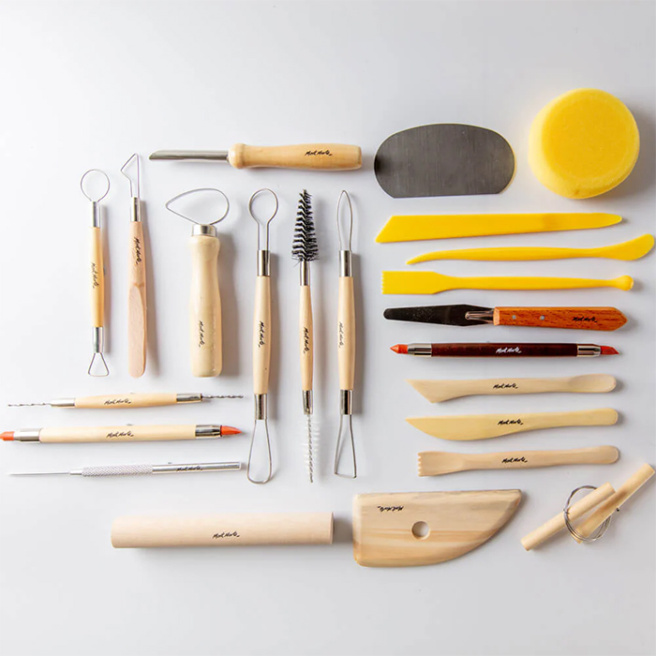 Set de unelte pentru lut Signature, 23 piese