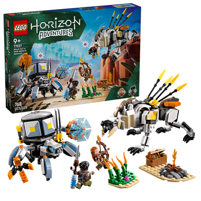 Конструктор LEGO Horizon Adventures Элой и Варл против Шелл-Уокера и Савтуза