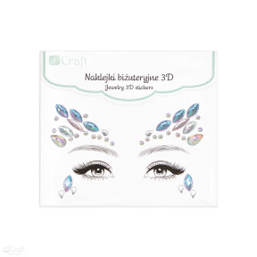 Set de autocolante 3D autoadezive pentru față "Diamante. Frumusețe nocturnă"