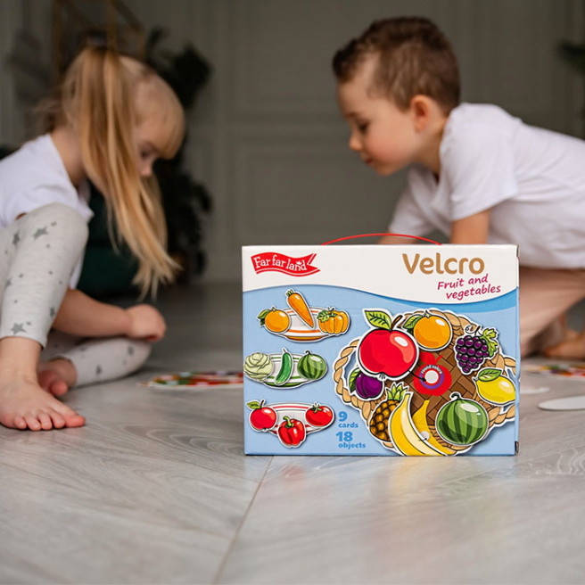 Joc de societate Fructe și legume cu Velcro