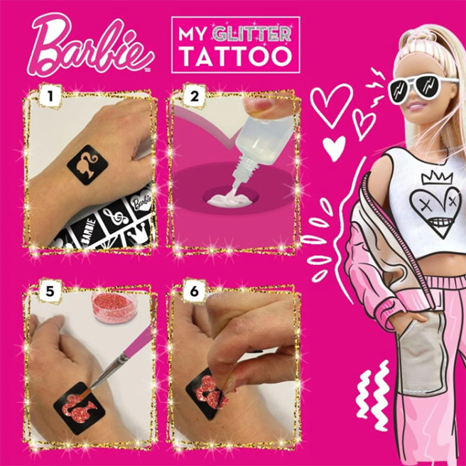 Set de creație My Glitter Tattoo Barbie