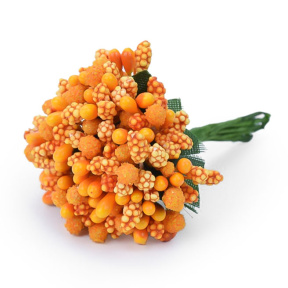 Букет искусственных цветов с тычинками, оранжевый