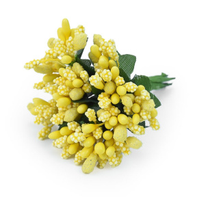 Букет искусственных цветов с тычинками, желтый