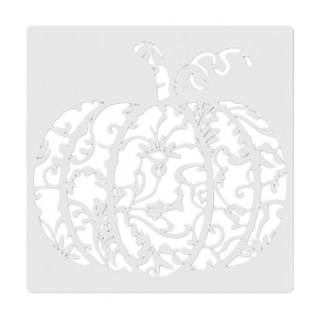 Трафарет для творчества, Тыква с резным декором, 30х30 см