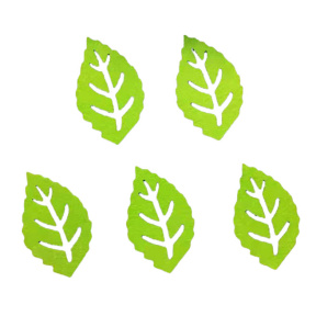 Set, frunze din fetru, 5 buc, verde deschis