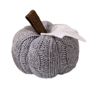 Декор, тыква вязаная крючком, цвет серый, 9х6 см