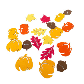 Набор конфетти, Тыквы, листья, бумага, микс 100 шт.