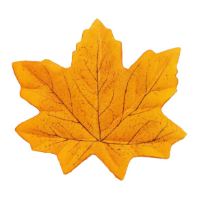 Set frunze de arțar pentru decor, 10 cm, 50 buc, culoare oranj