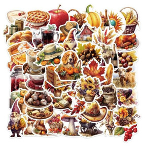 Набор наклеек 50 шт, Осенние мотивы mix