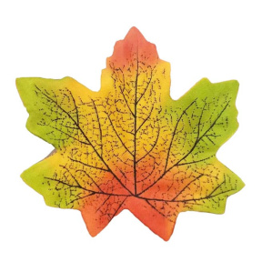 Набор кленовых листьев для декора, 10 см, 50 шт, цвет зеленый, желтый и оранжевый