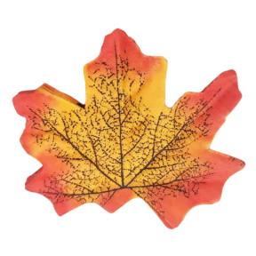 Набор кленовых листьев для декора, 8х8 см, 50 шт, цвет желтый и красный