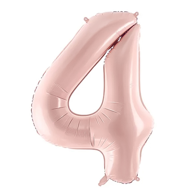 Balon folie roz deschis 72 cm (28), Cifra 4