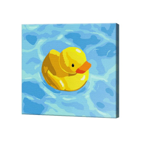 Rață de cauciuc, 20x20 cm, pictură pe numere