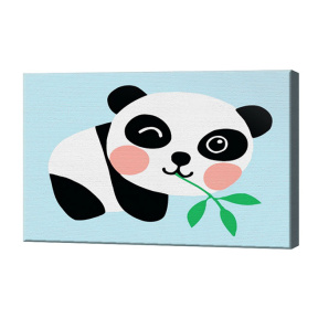 Подмигивающая панда, 20x30 см, картина по номерам