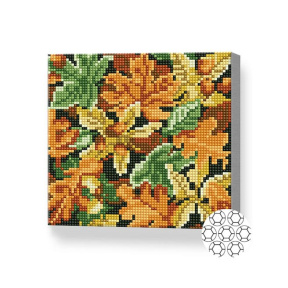 Разноцветные листья, 20x20 см, алмазная мозаика