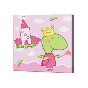 Castelul și prințesă, 20x20 cm, pictură pe numere