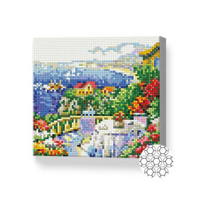 Терраса с видом на море, 20x20 см, алмазная мозаика