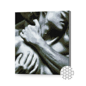 Страстные объятия, 30x40 см, алмазная мозаика