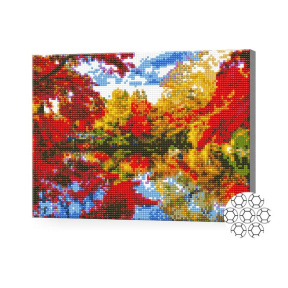 Краски осеннего леса, 30x40 см, алмазная мозаика
