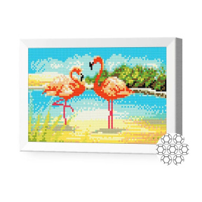Фламинго, 20x30 см, алмазная мозаика