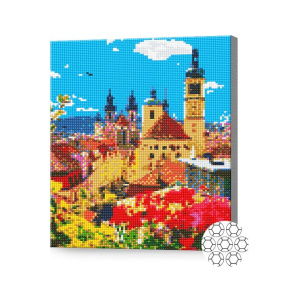 Zi însorită, 30x40 cm, mozaic cu diamante