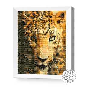 Leopard, 20x30 cm, mozaic cu diamante