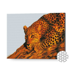 Leopard, 40x50 cm, mozaic cu diamante