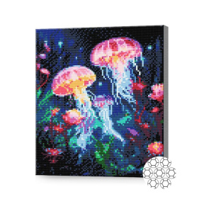 Яркие медузы, 30x40 см, алмазная мозаика