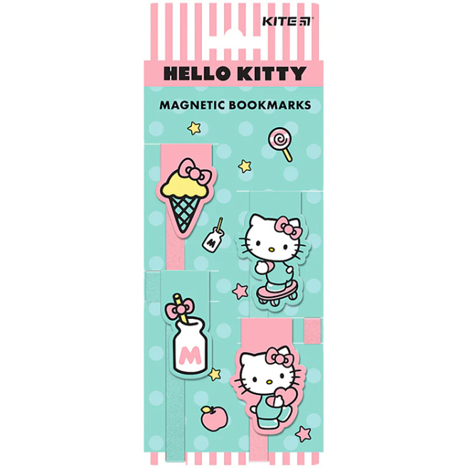 Набор магнитных закладок-ляссе Hello Kitty 4 шт